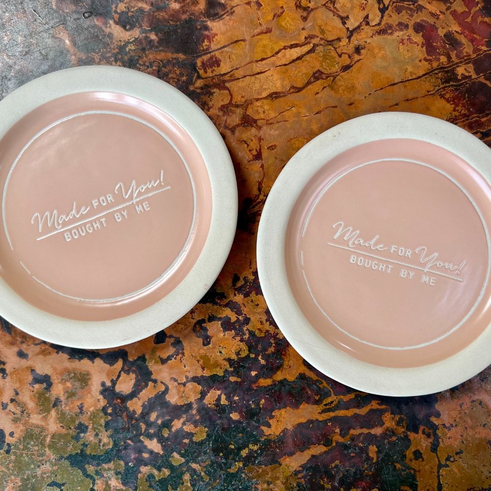 FIRM PRICE! "Made for You - Bought by Me" Celebration Plates (2)